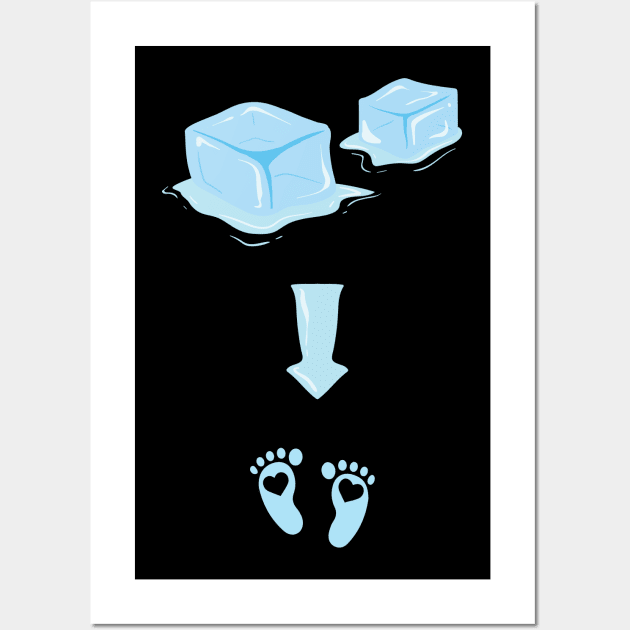 Ice Ice Baby Boy - It`s a boy - Mommy to be - Mom of boys Wall Art by Shirtbubble